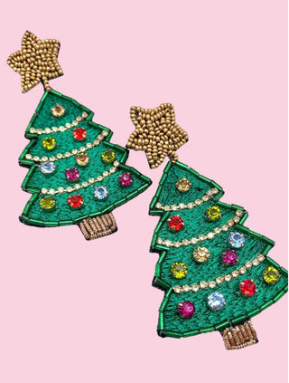 Christmas Tree Statement Earrings