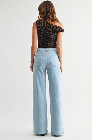 Light Wash Palazzo Jean