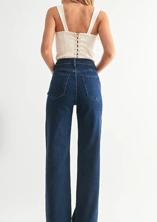 Dark Wash Palazzo Jean