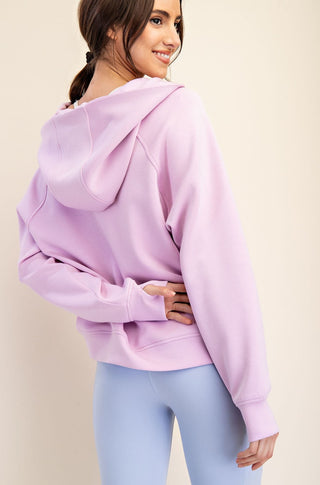 Blossom Pink Quarter Zip Hoodie