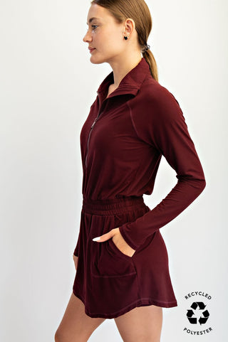 Long Sleeve Romper Dress