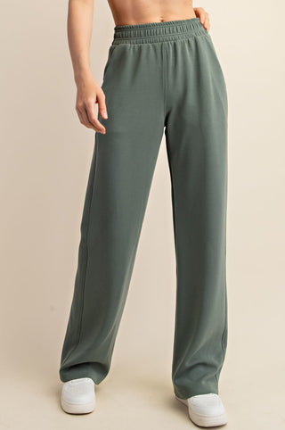Sage Green Wide Leg Pants