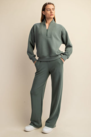 Sage Green Wide Leg Pants