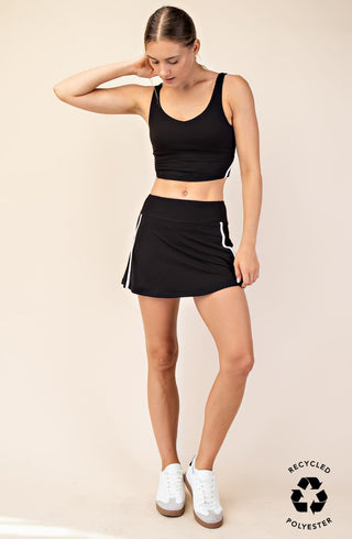 Black and White Cropped Tank Top