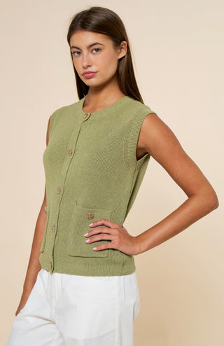Button Down Knit Vest