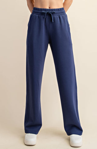 Smoky Navy Wide Leg Pants