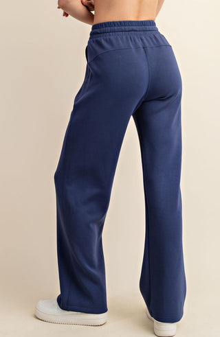 Smoky Navy Wide Leg Pants