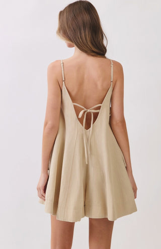 Strappy Side Linen Cotton Romper