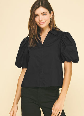Bubble Sleeve Blouse