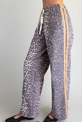 Leopard Draw String Trouser