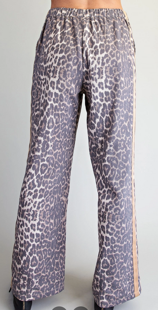 Leopard Draw String Trouser