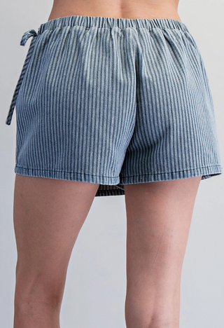 Denim Striped Skort