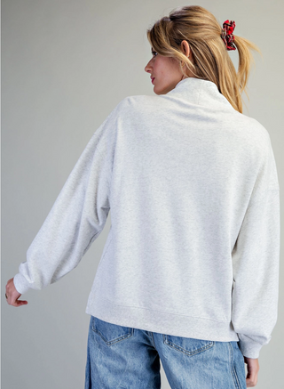 Plaid Merry Funnel Neck Sweater