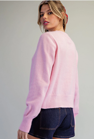 Candy Cane Heart Sweater