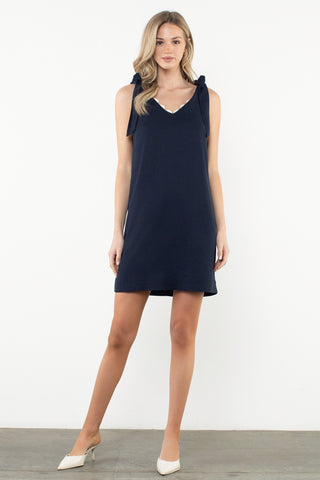 Navy and Cream Dress