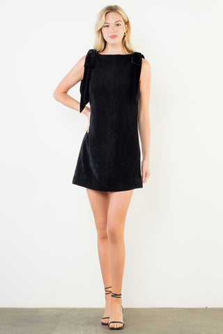 Velvet Bow Detail Dress