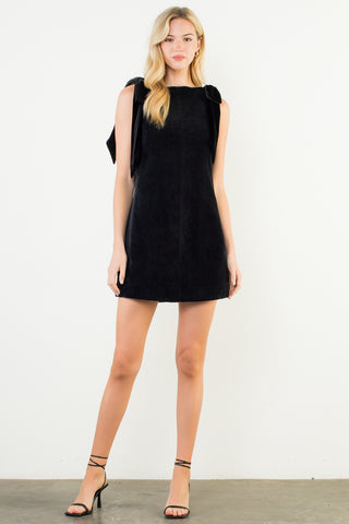 Velvet Bow Detail Dress