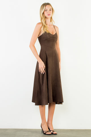 Faux Suede Midi