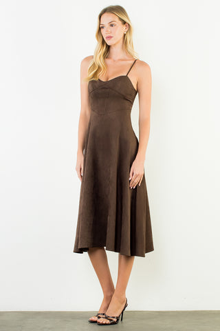 Faux Suede Midi