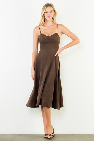 Faux Suede Midi