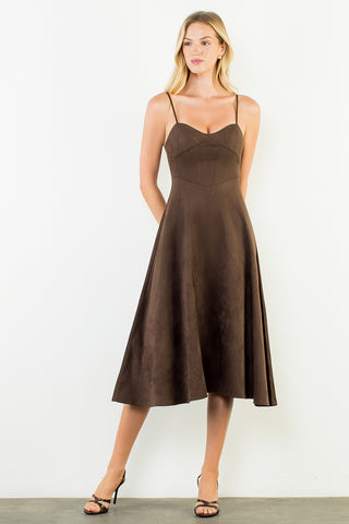 Faux Suede Midi