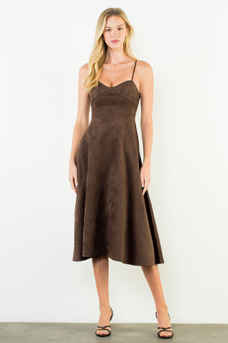 Faux Suede Midi