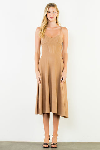 Faux Suede Midi