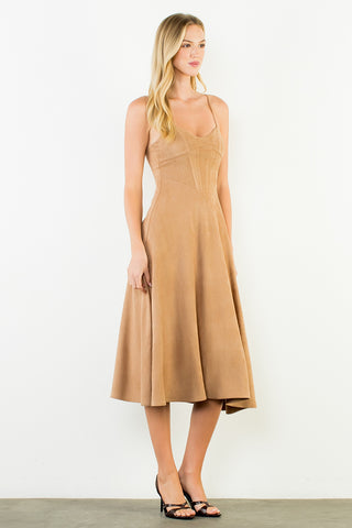 Faux Suede Midi