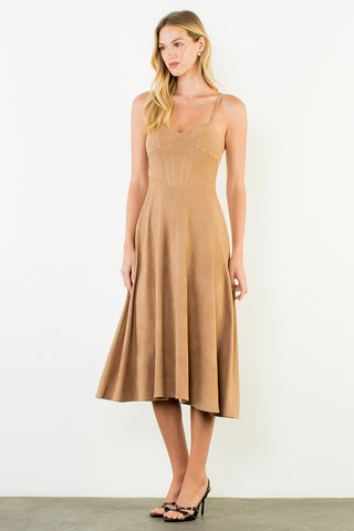 Faux Suede Midi