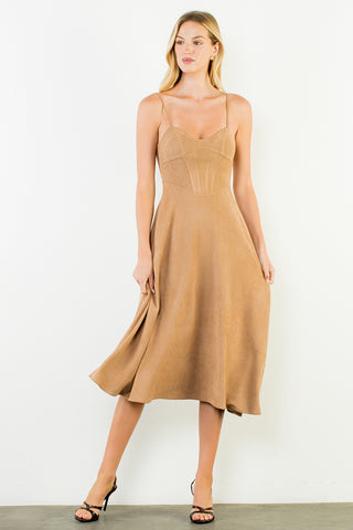 Faux Suede Midi