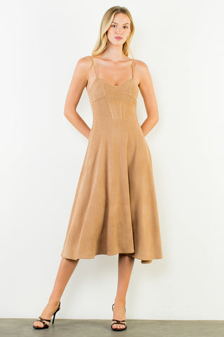 Faux Suede Midi