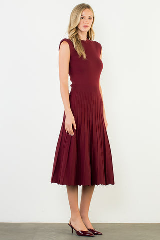 Burgundy Midi Sweater Dress