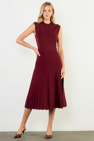 Burgundy Midi Sweater Dress