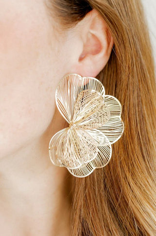 Amanda Flower Statement Earrings