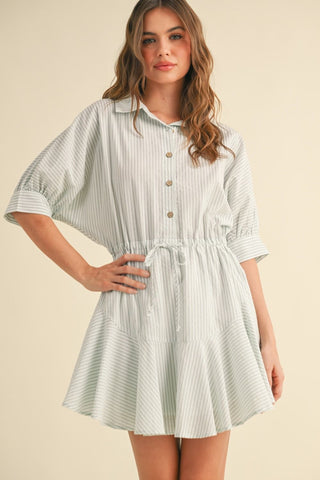 Sage Stripe Dress