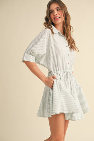 Sage Stripe Dress