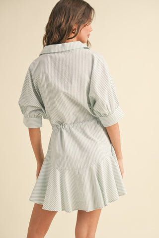 Sage Stripe Dress