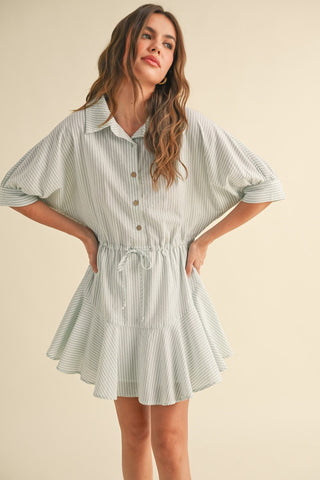 Sage Stripe Dress