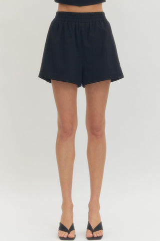 Black High Waist Shorts