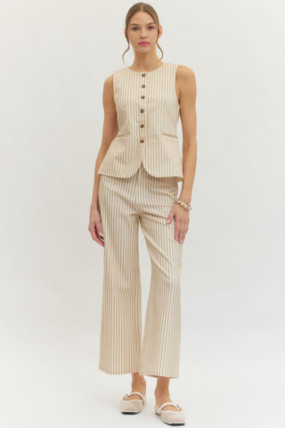 Tan Stripe Trouser