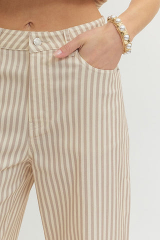 Tan Stripe Trouser