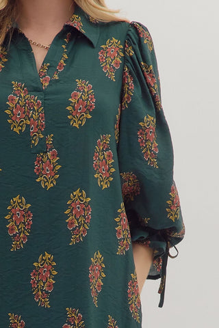 Floral Puff Sleeve Dress