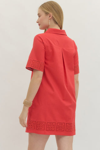 Scarlet Embroidered Dress