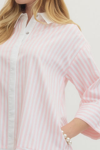 Quarter Sleeve Length Stripe Dress