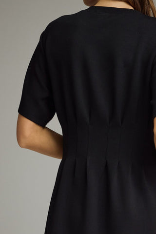 Pintuck Waist Mini Dress
