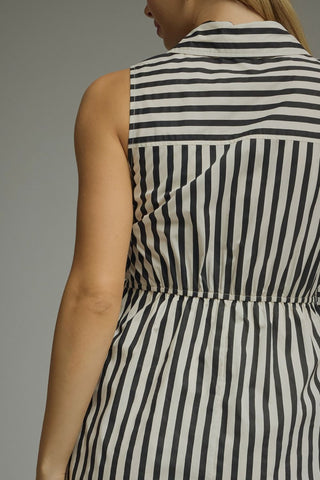 Black and White Stripe Midi