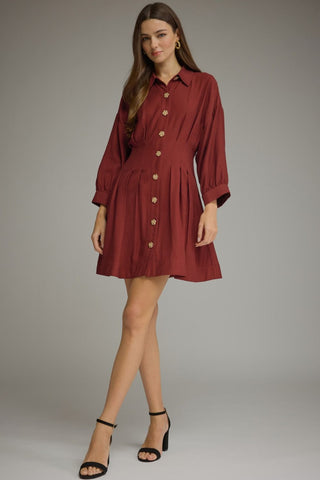 Burgundy Mini Dress