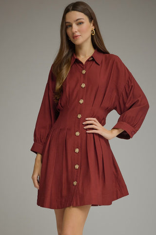 Burgundy Mini Dress