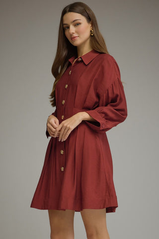 Burgundy Mini Dress