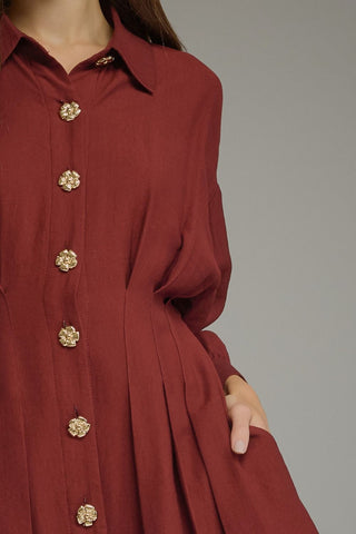 Burgundy Mini Dress